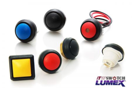 Interruptores de botão de 12 mm